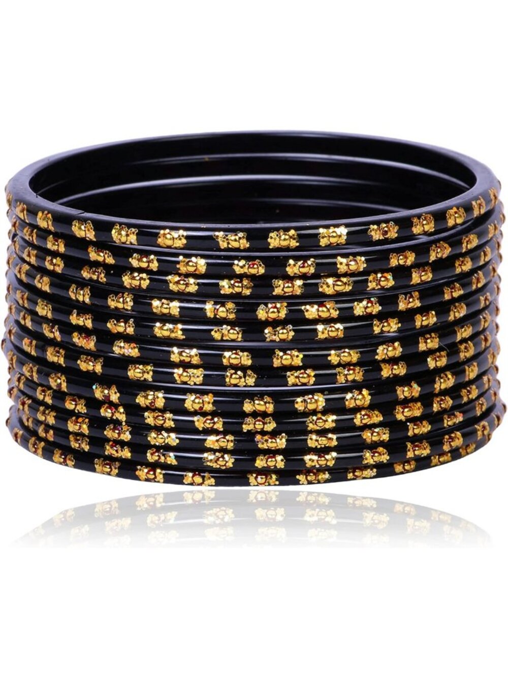 Ethnic Indian Glass Bangles Set - Bollywood Bridal Bracelets for Women